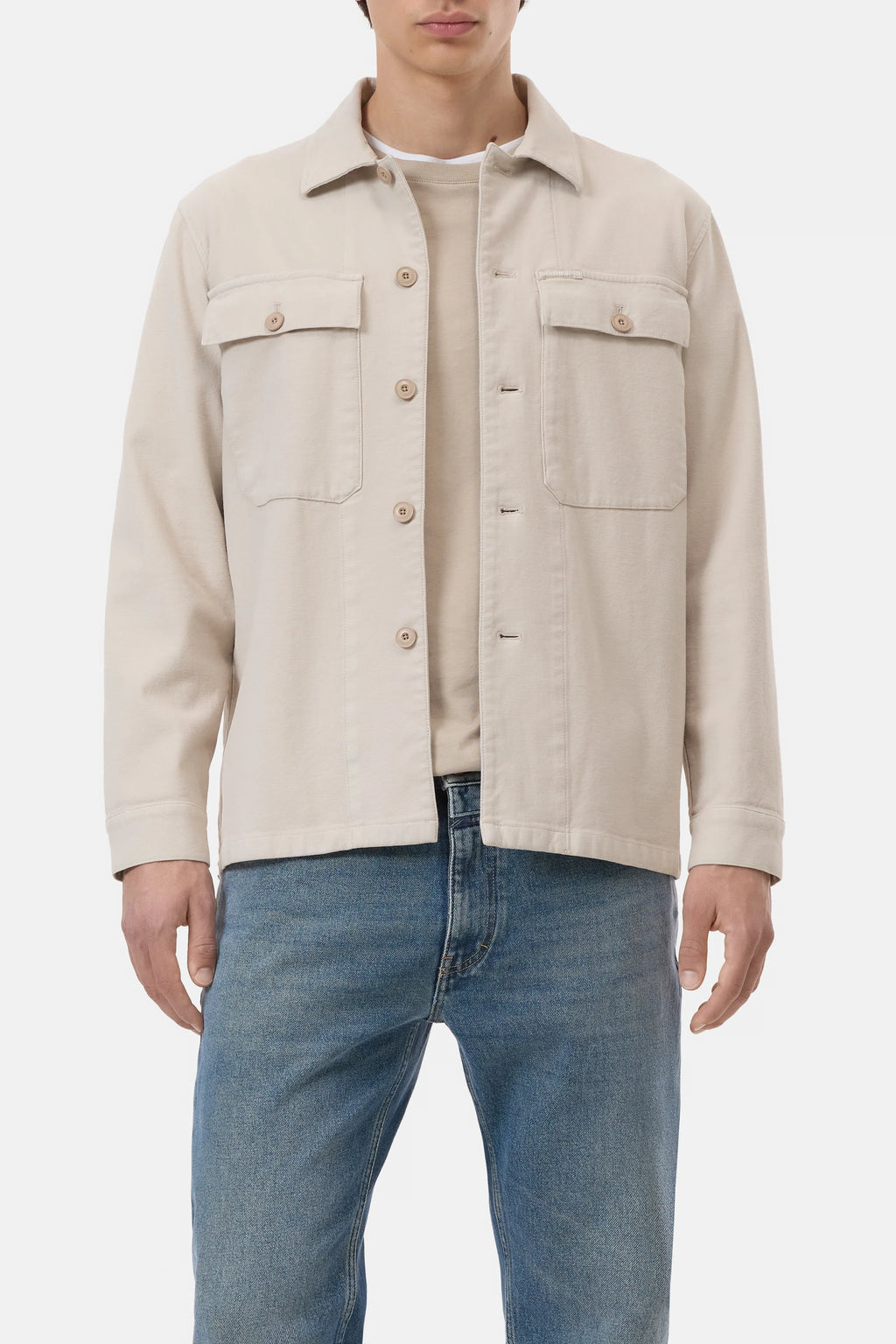 Closed Baumwoll-Overshirt- Silt Grey