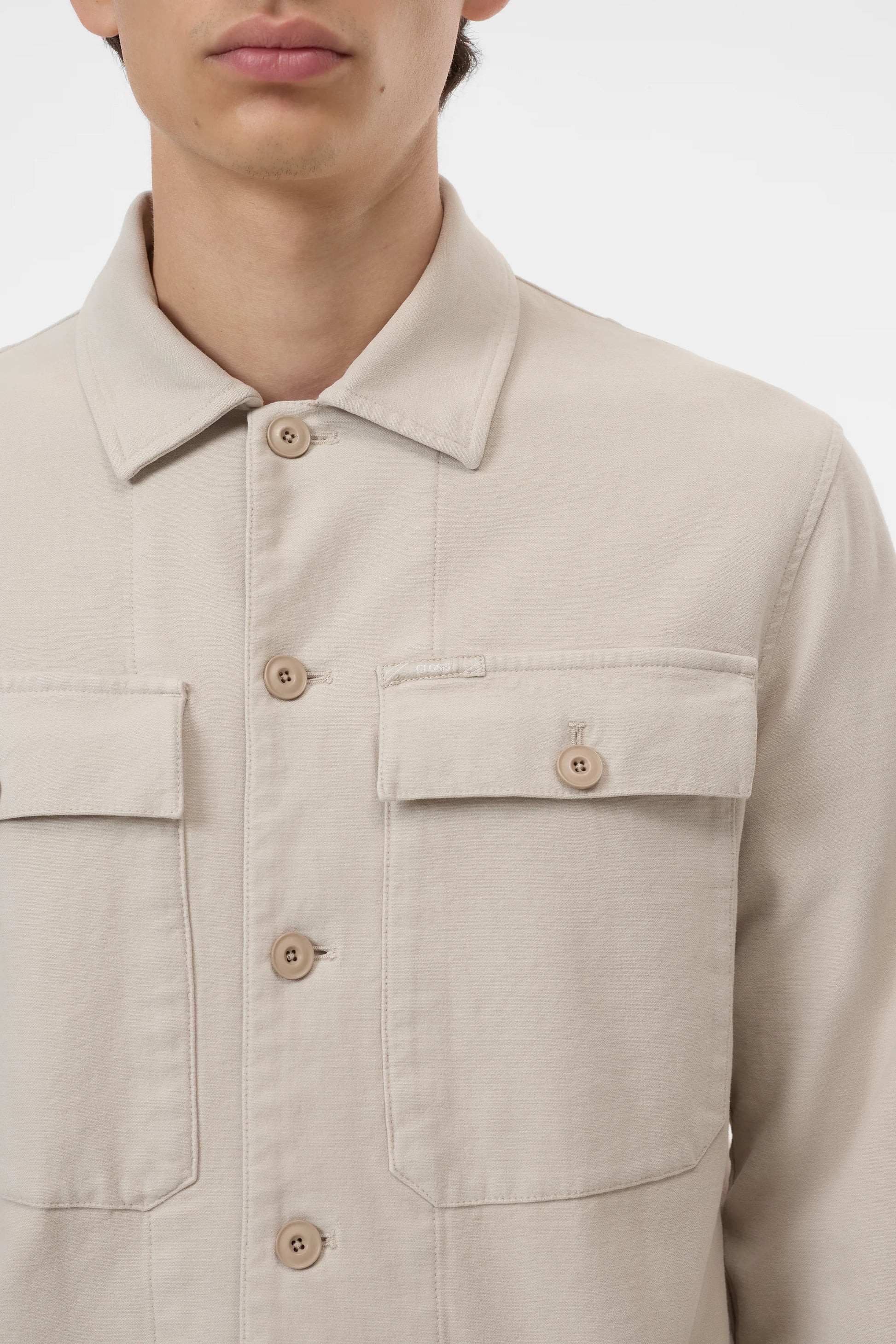 Closed Baumwoll-Overshirt- Silt Grey