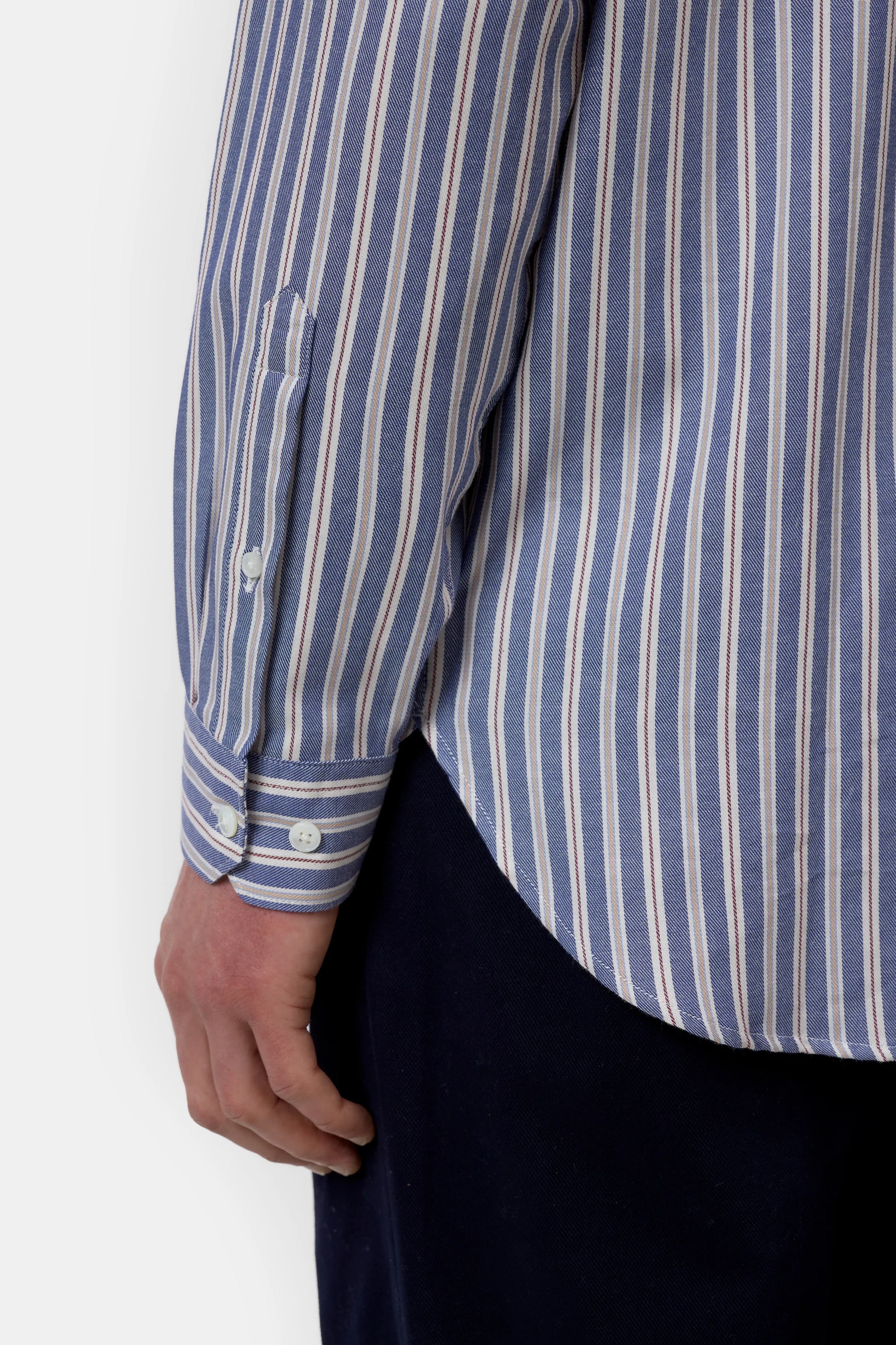 Closed Striped Cotton Shirt - Dark Night