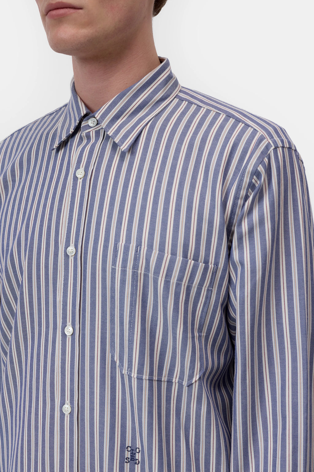 Closed Striped Cotton Shirt - Dark Night