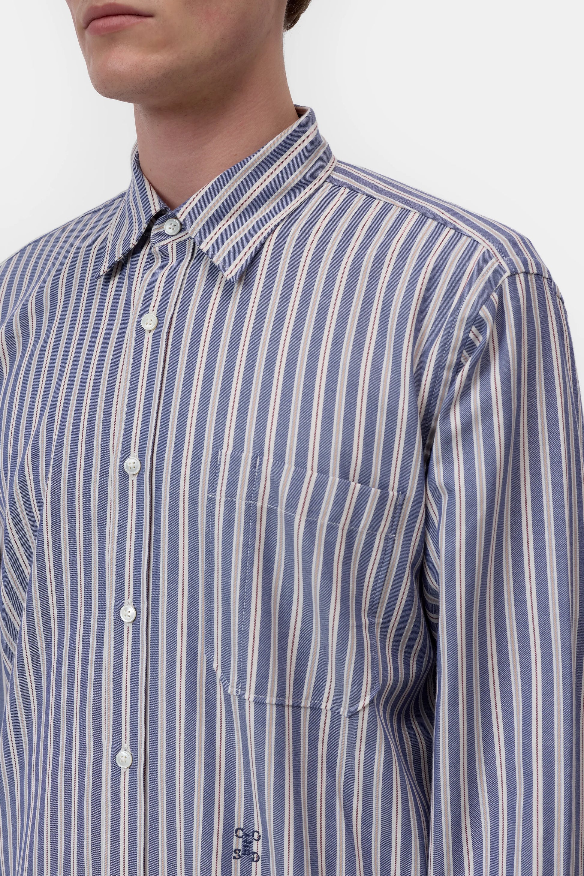 Closed Striped Cotton Shirt - Dark Night