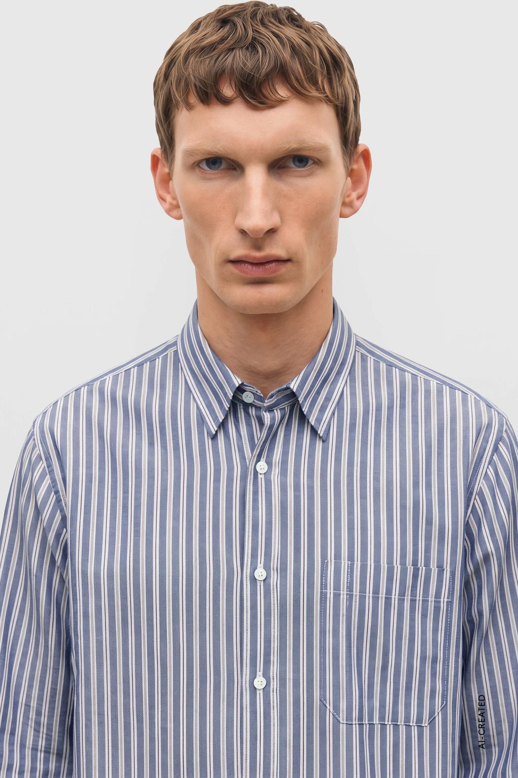 Closed Striped Cotton Shirt - Dark Night