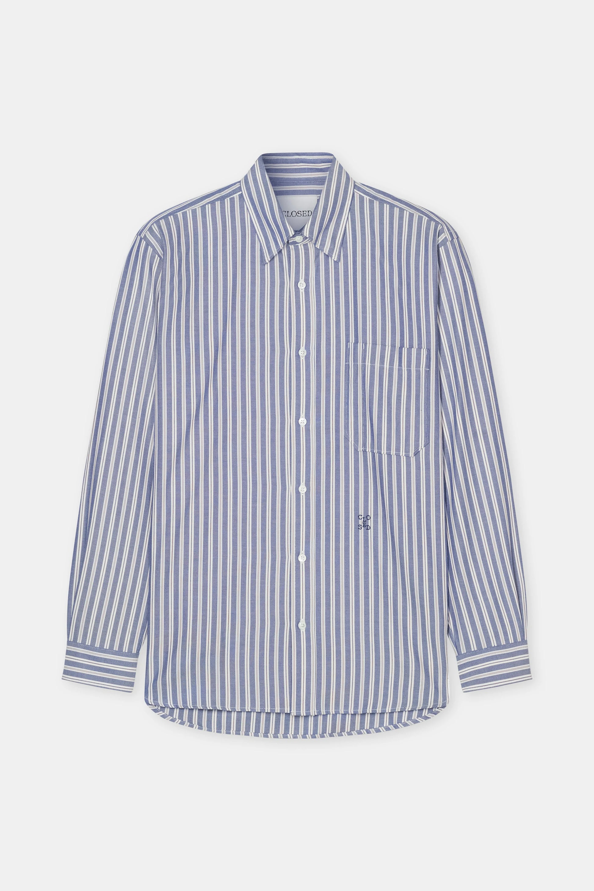 Closed Striped Cotton Shirt - Dark Night