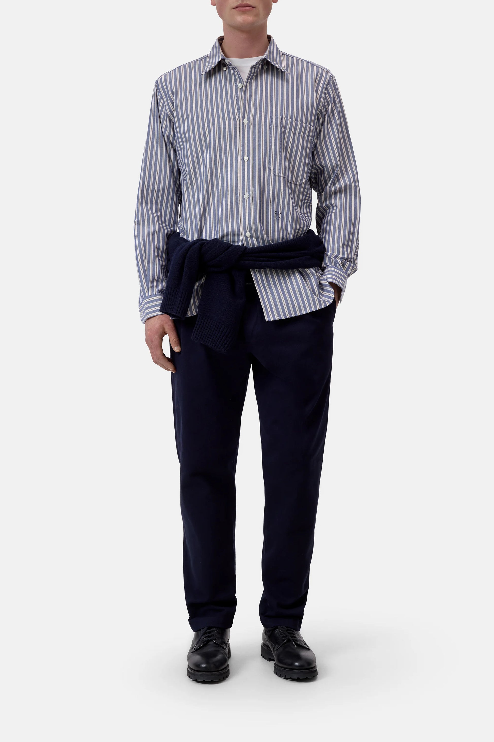 Closed Striped Cotton Shirt - Dark Night