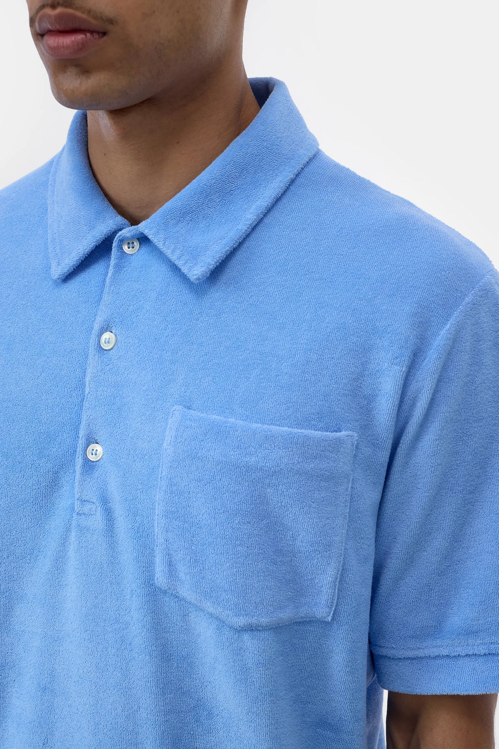 Closed Terry Towel Shirt - Sky Blue