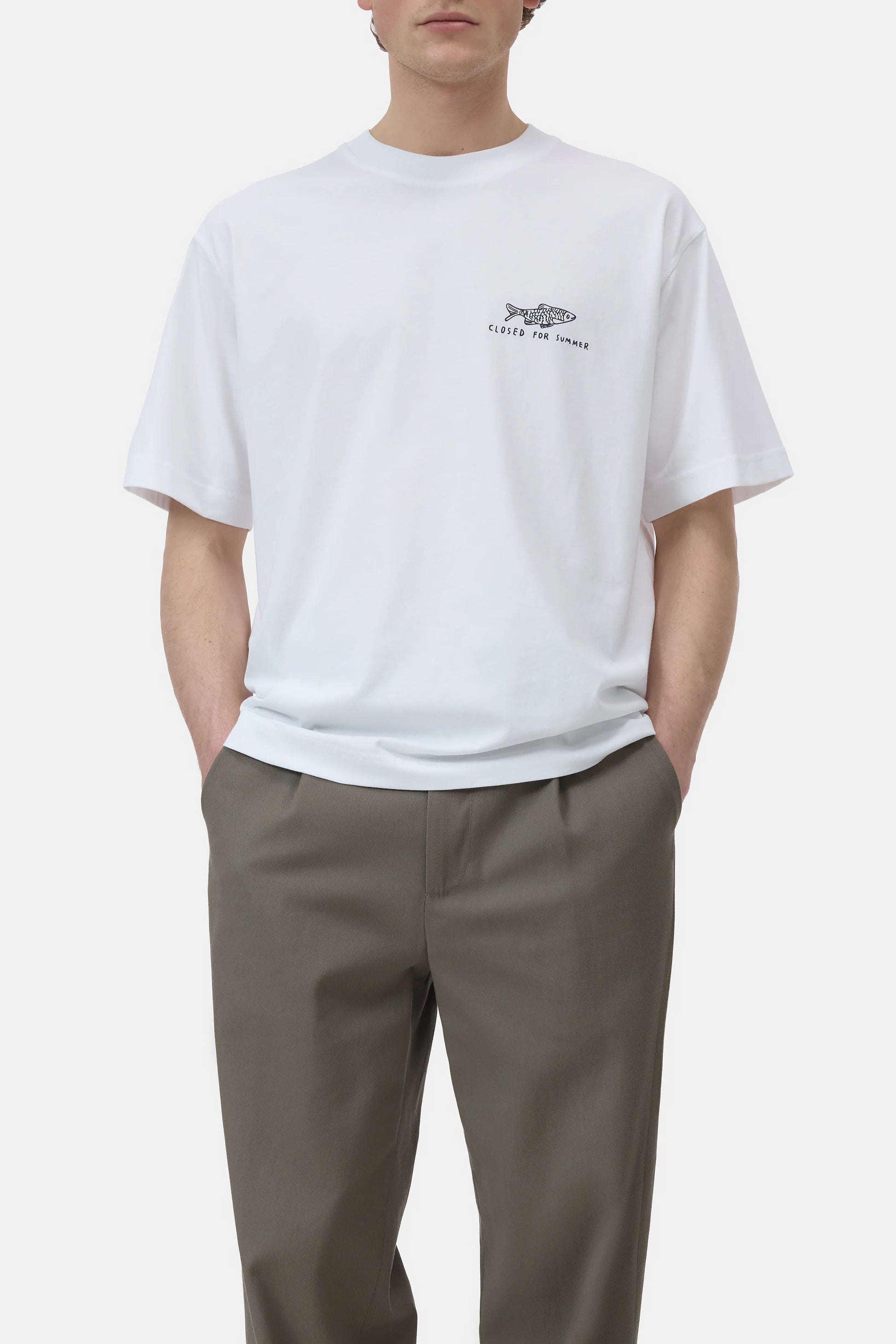 Closed Printed T-shirt  - White