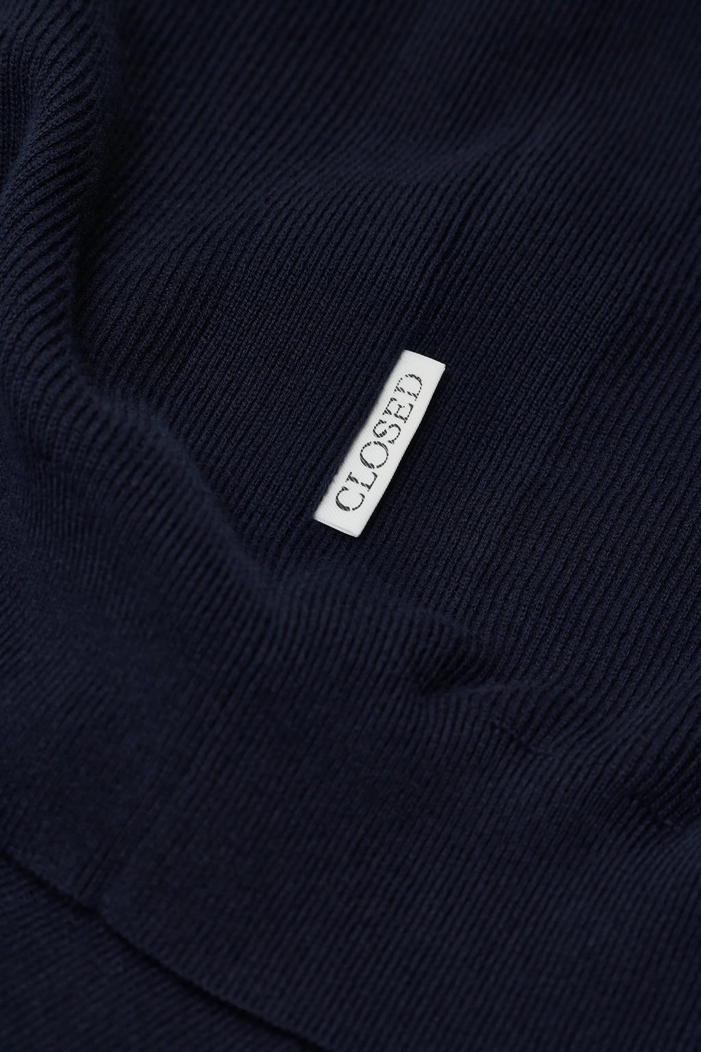 Closed Half-Zip Cotton-Blend Jumper - Dark Night