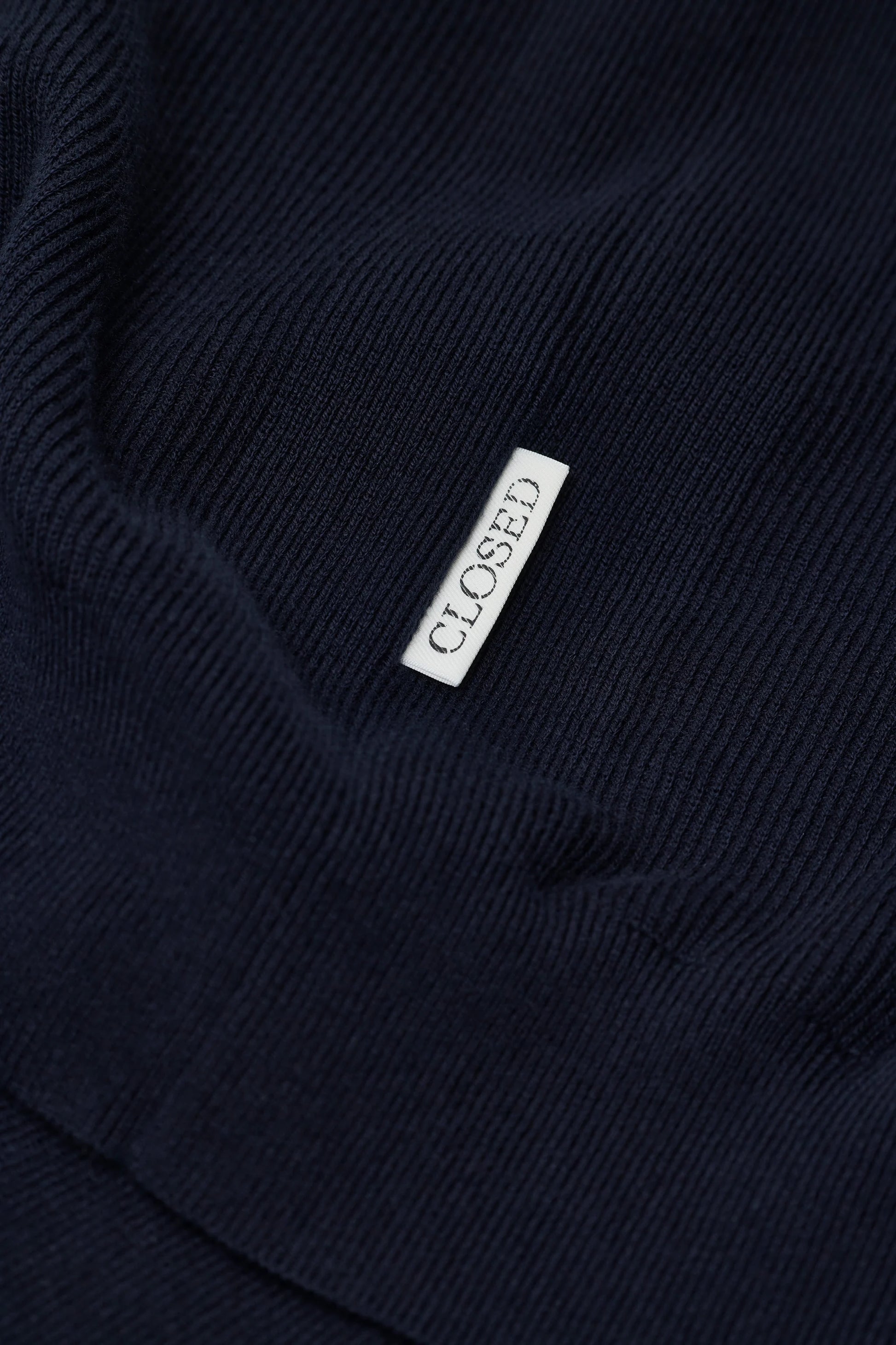 Closed Half-Zip Cotton-Blend Jumper - Dark Night