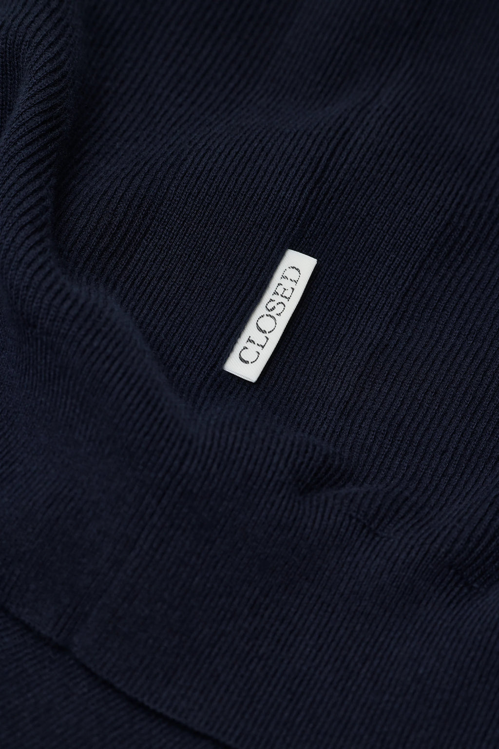 Closed Half-Zip Cotton-Blend Jumper - Dark Night