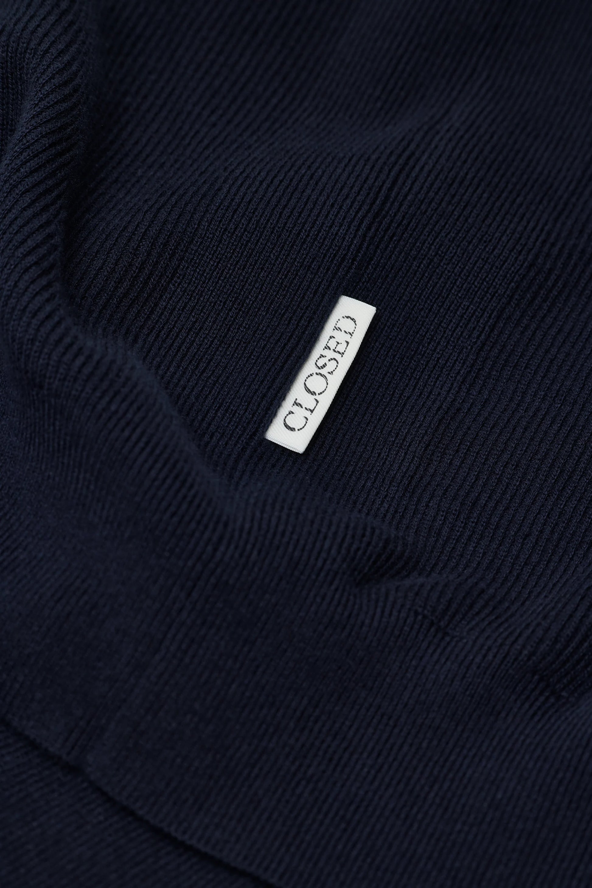 Closed Half-Zip Cotton-Blend Jumper - Dark Night