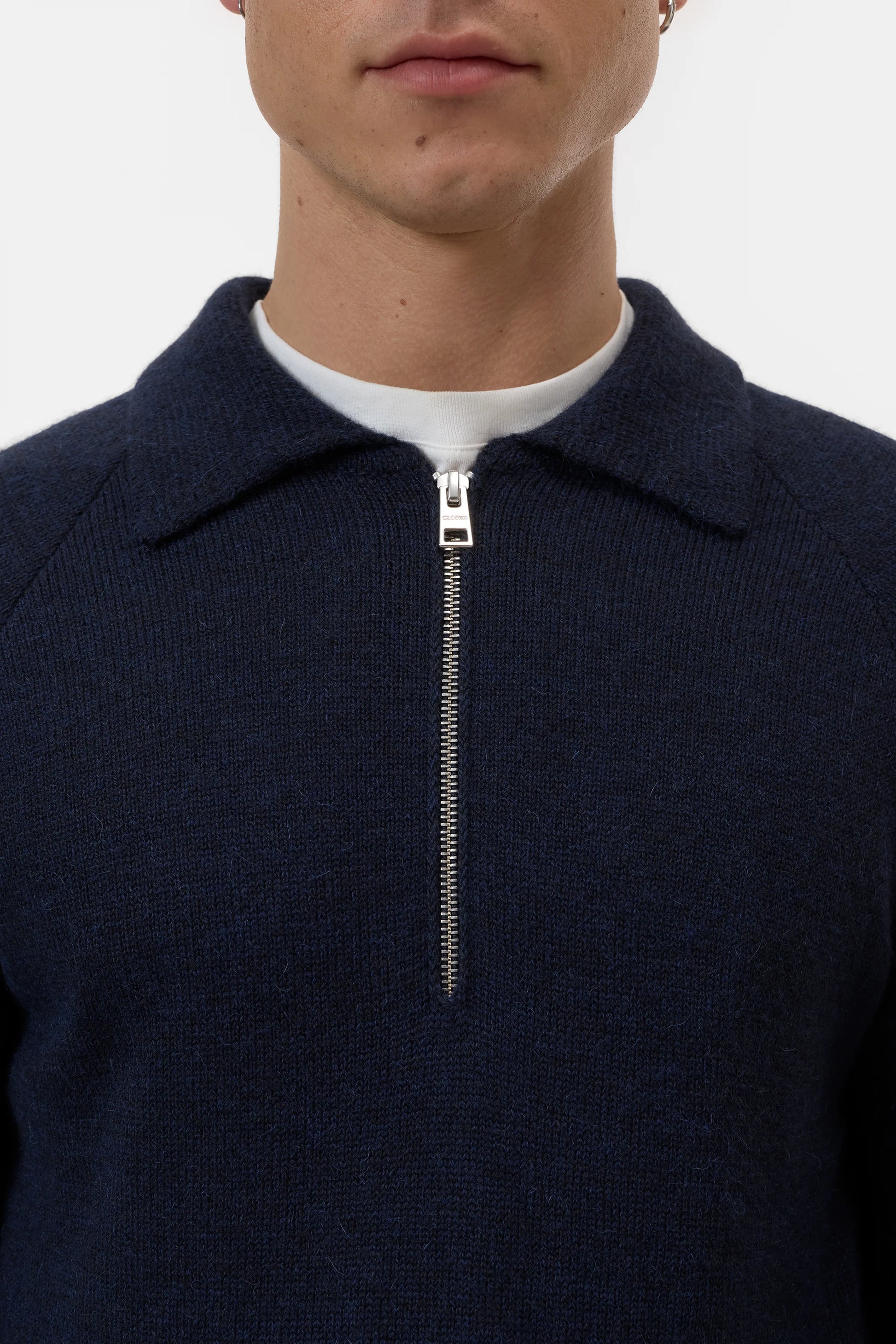 Closed Polo Sweater Zip Sweater - Dark Night