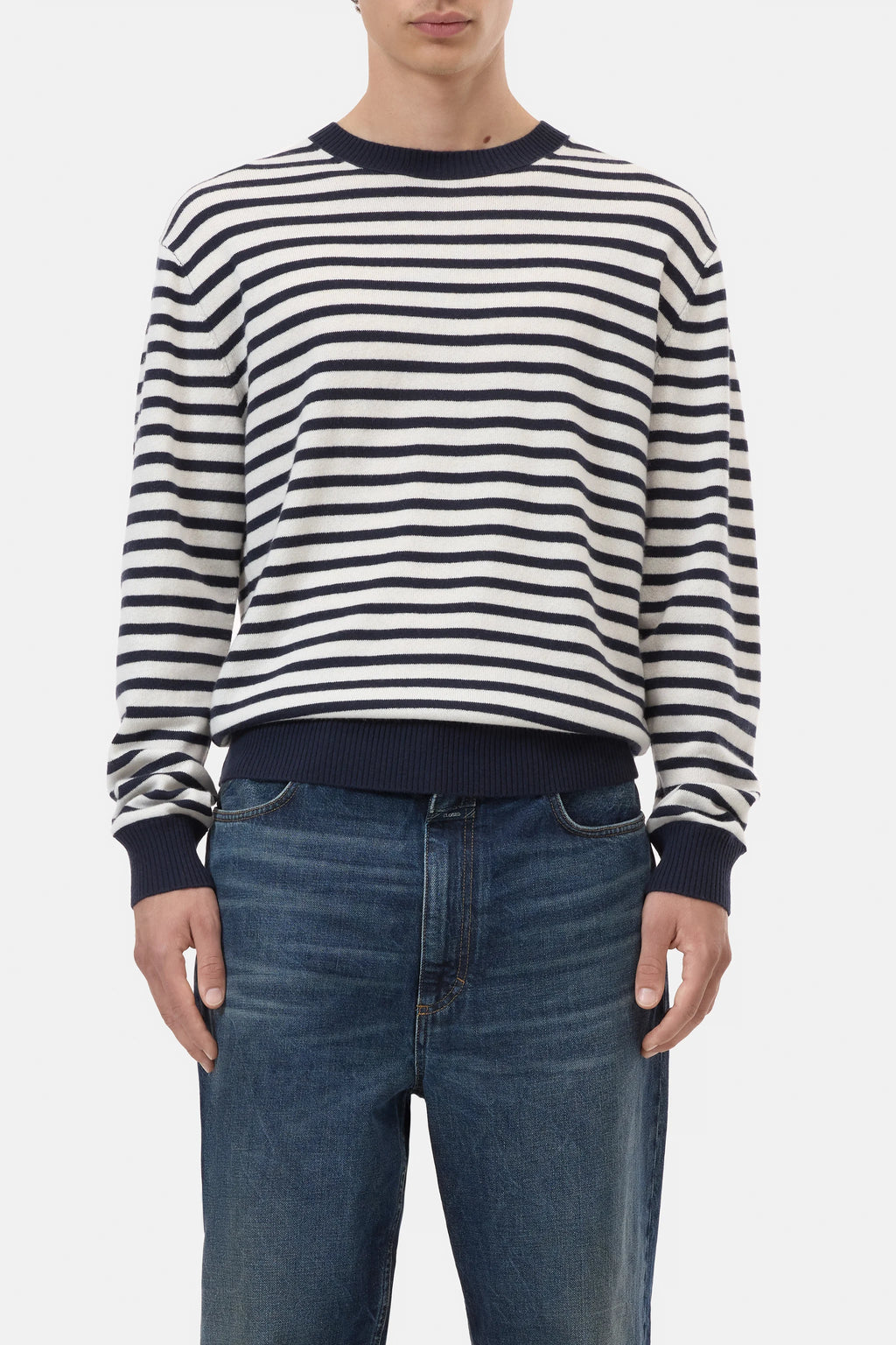 Closed Cashmere Crewneck - Dark Night Stripe