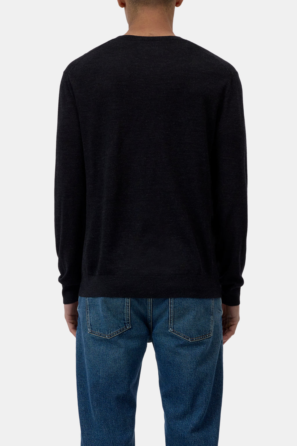 Closed Fine-Knit Crewneck Jumper - Black Melange