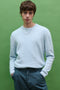 Closed Fine Knit Jumper - Light Sky Blue