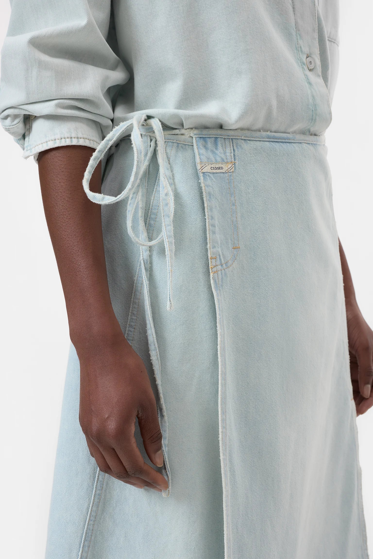 Closed Denim Wrap Skirt - Extreme Light