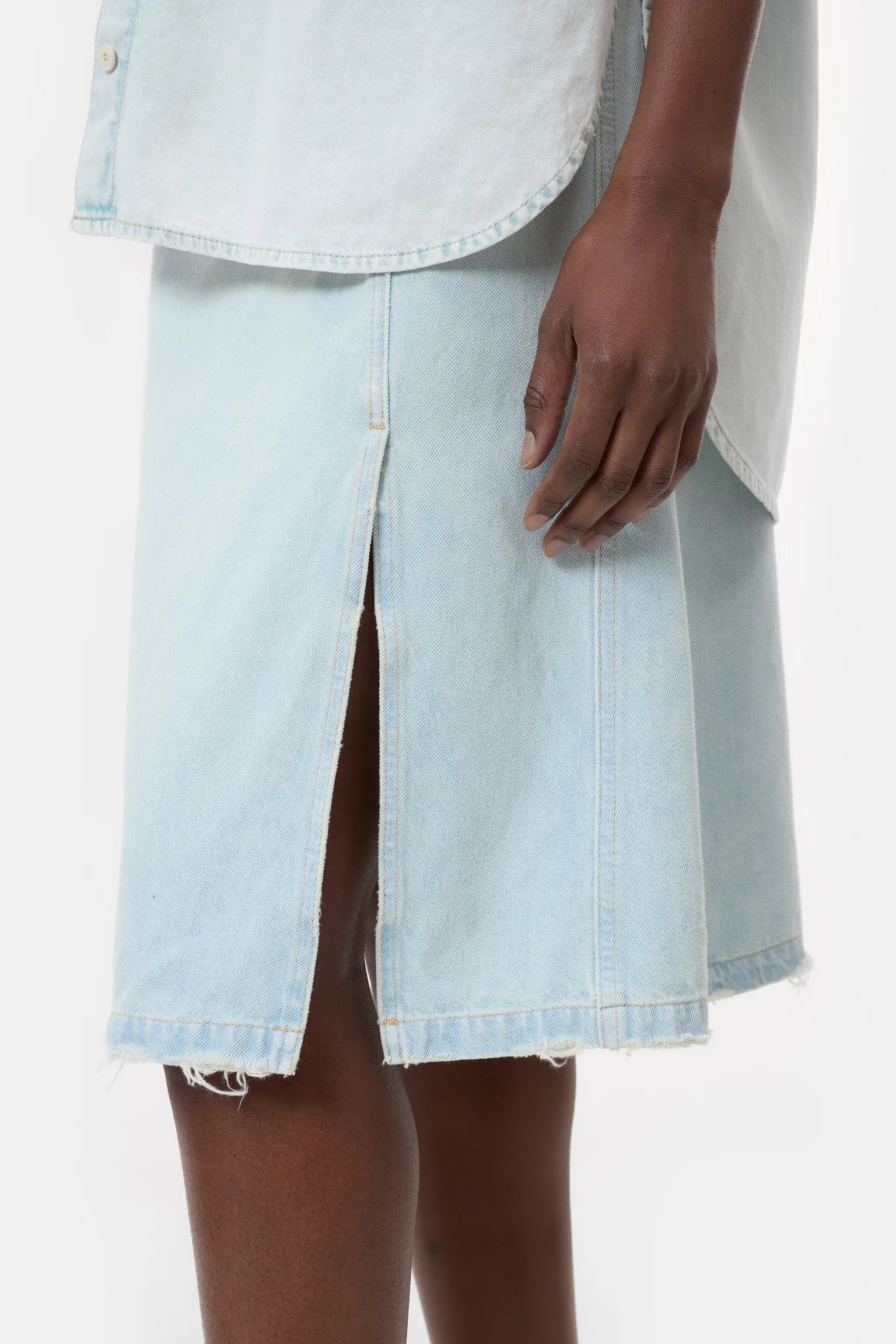 Closed Denim Wrap Skirt - Extreme Light