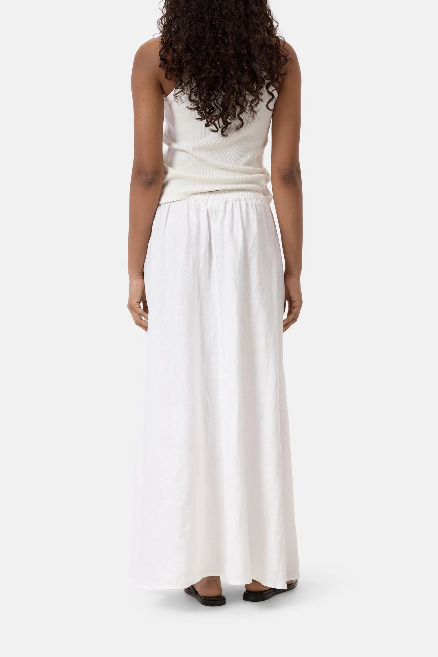 Closed Maxi Linen Skirt - White