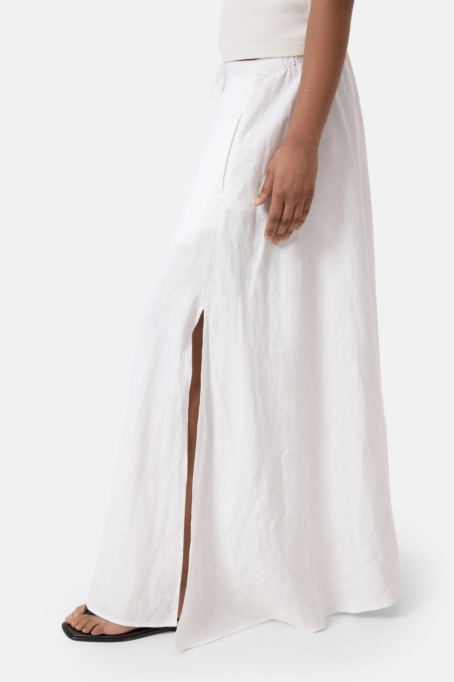 Closed Maxi Linen Skirt - White