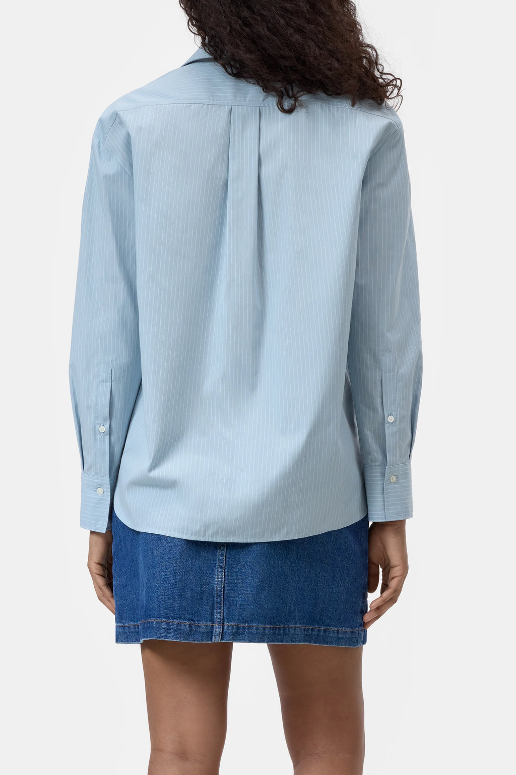 Closed Asymmetric Cotton Blouse - Breeze Blue