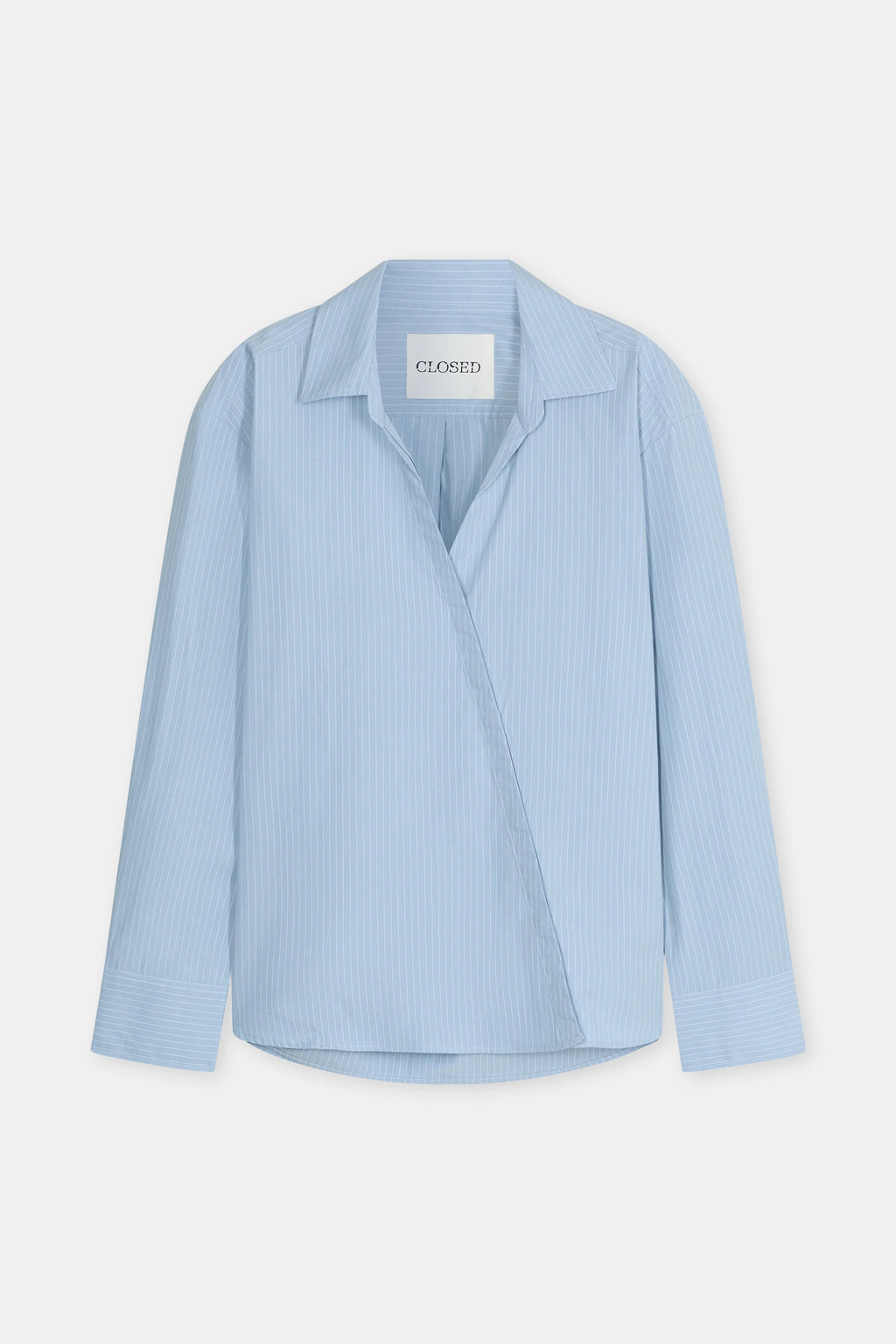 Closed Asymmetric Cotton Blouse - Breeze Blue