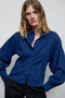 CLOSED Tailored Cotton Blouse - Dark Blue