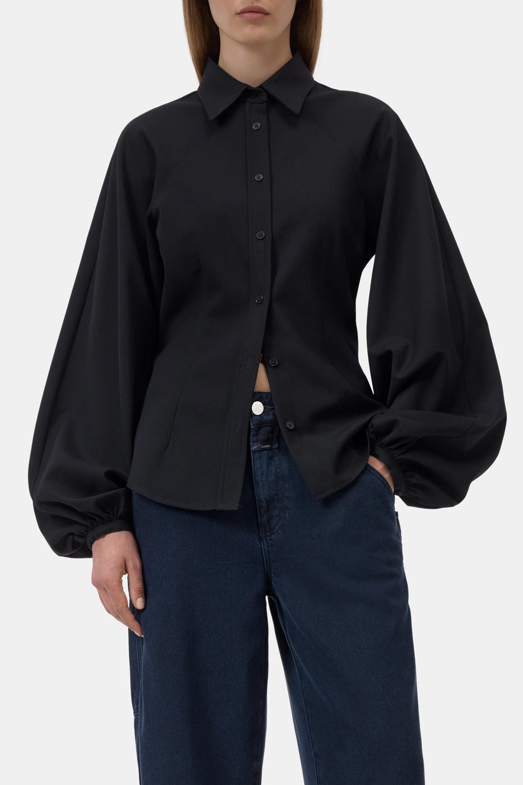 Closed Raglan Shirt - Black