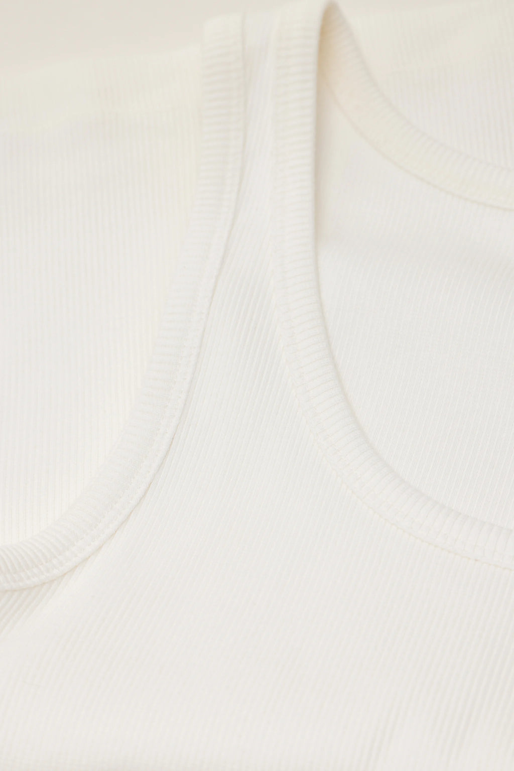 Closed Cotton Tank Top - White