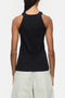 Closed Racer Tank - Black