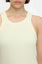 Closed Racer Tank - Vanilla Beige