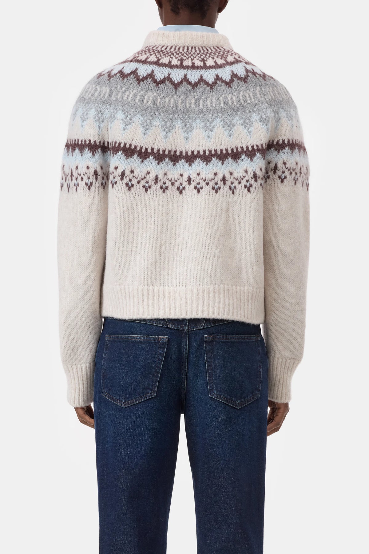 Closed Cropped Zip Cardigan - Cloud Cream