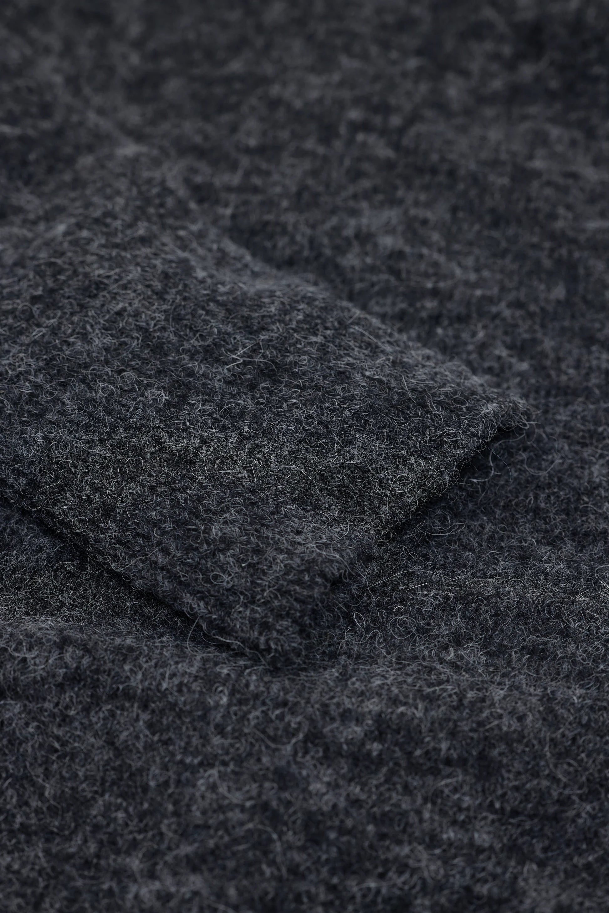 CLOSED Alpaca-Wool Mix Mock Neck - Dark Grey Melange