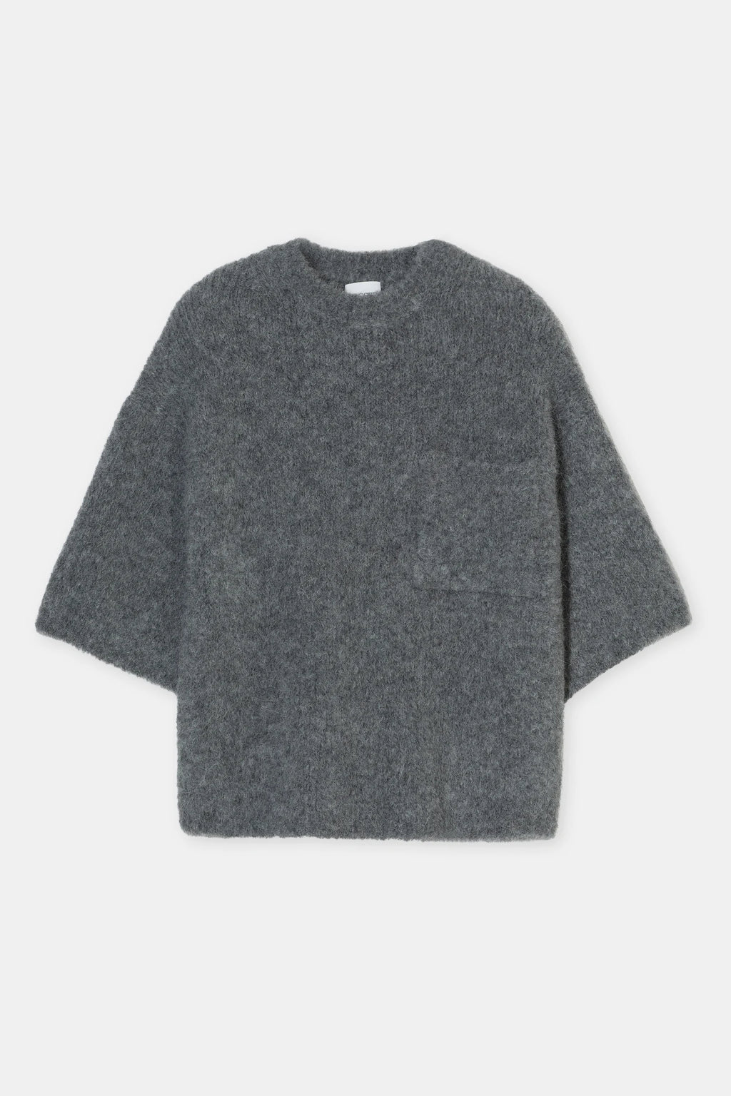 Closed Kurzarm-Pullover - Dark Grey Melange