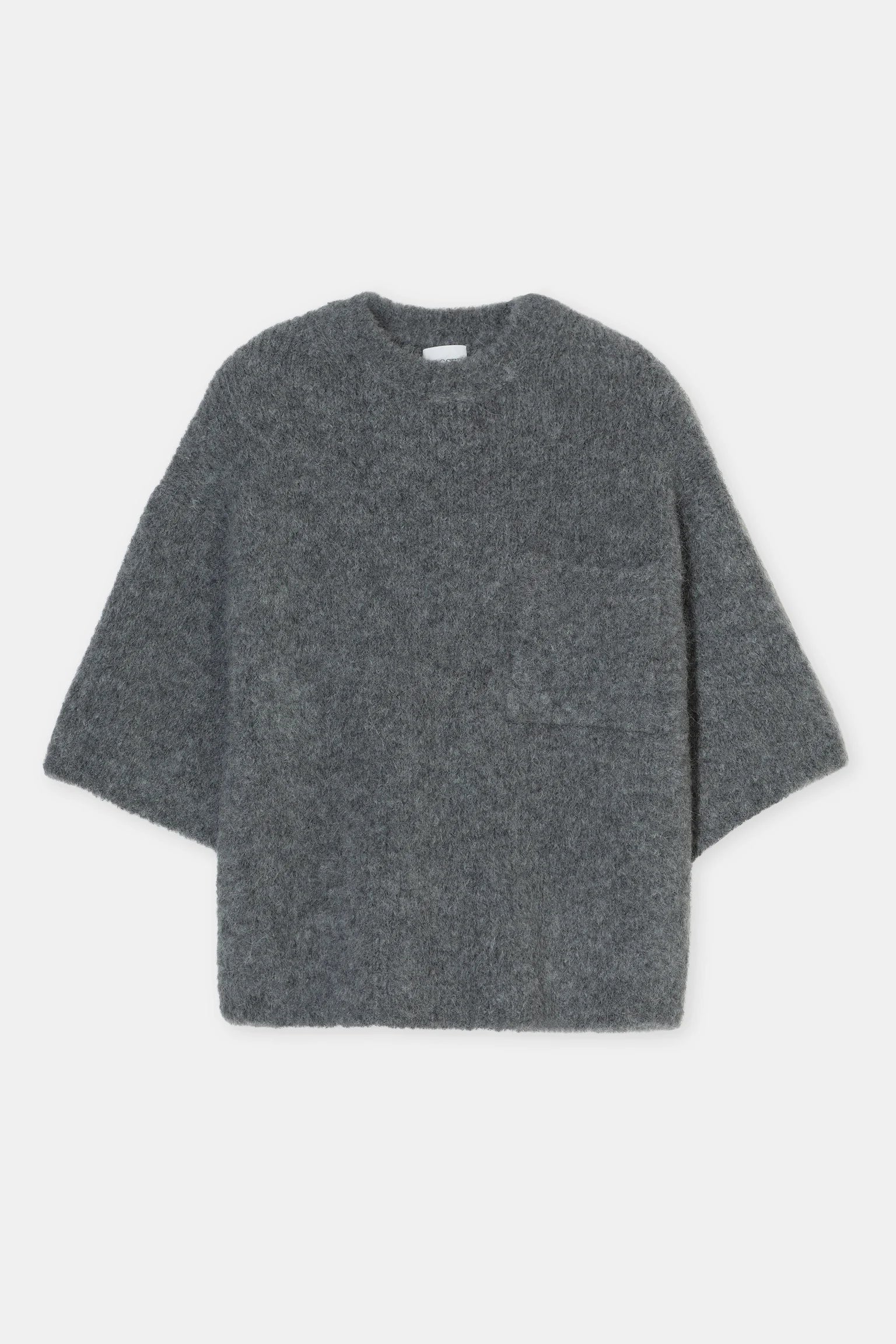 Closed Kurzarm-Pullover - Dark Grey Melange