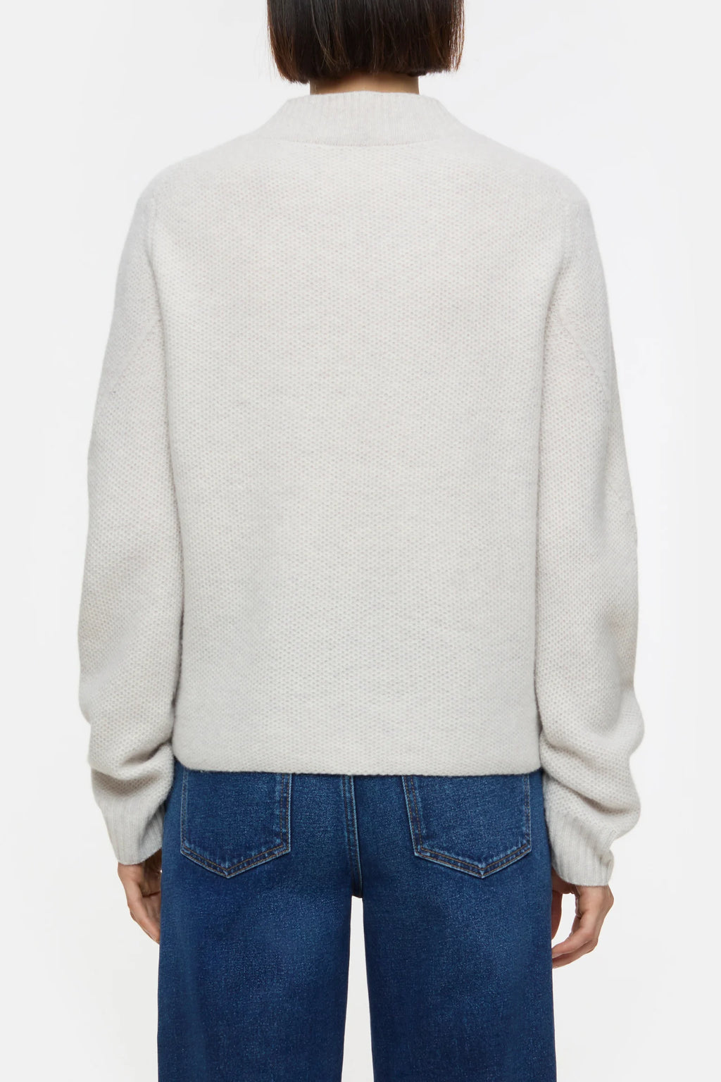 Closed Wool Jumper - Stone Beige