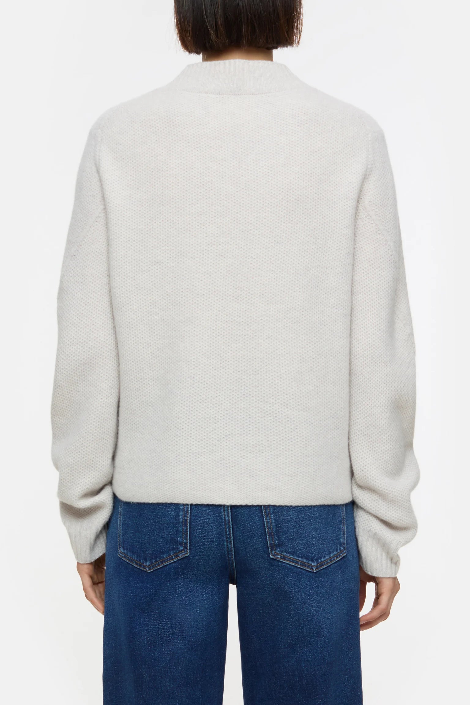 Closed Wool Jumper - Stone Beige