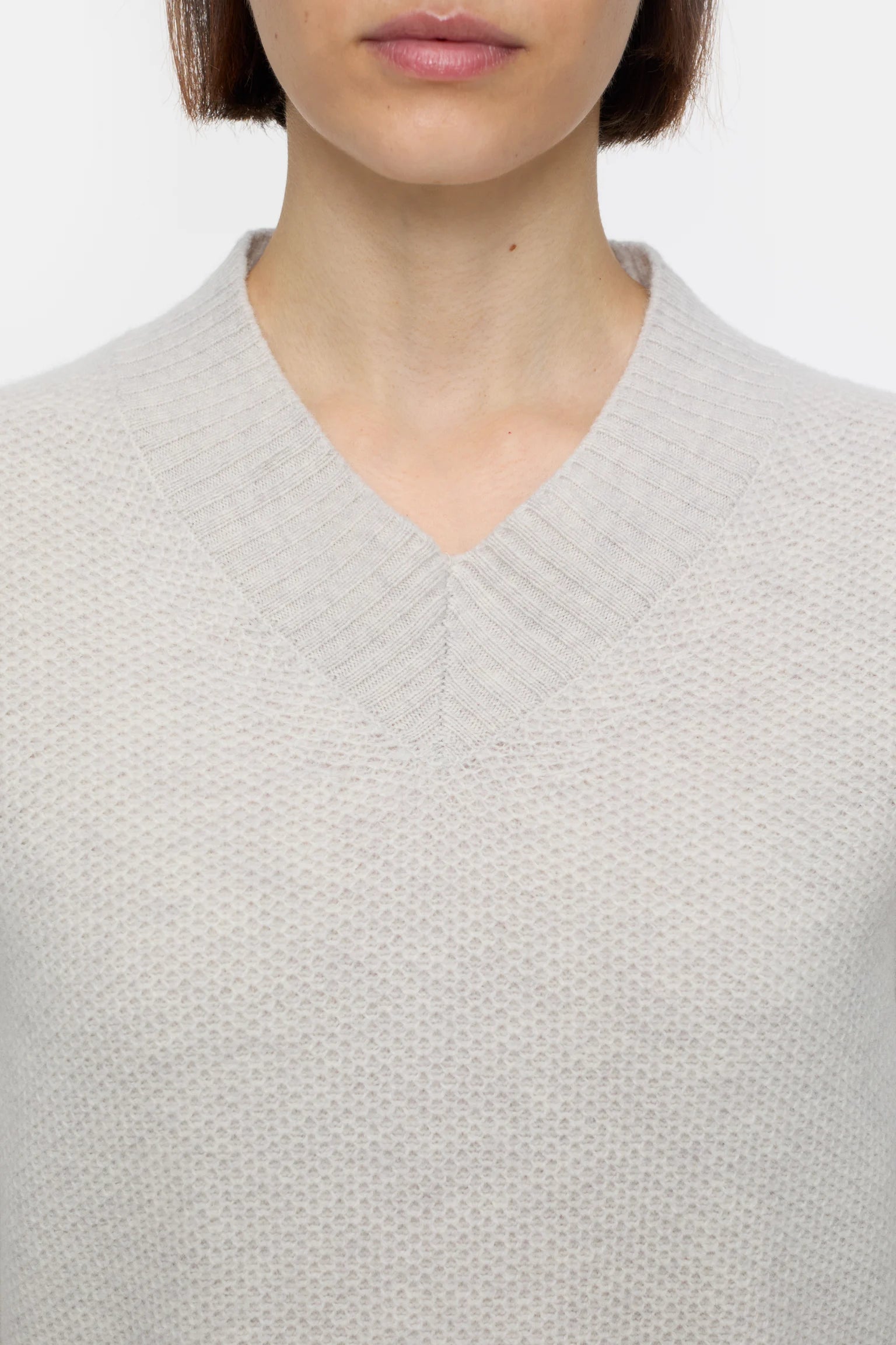 Closed Wool Jumper - Stone Beige
