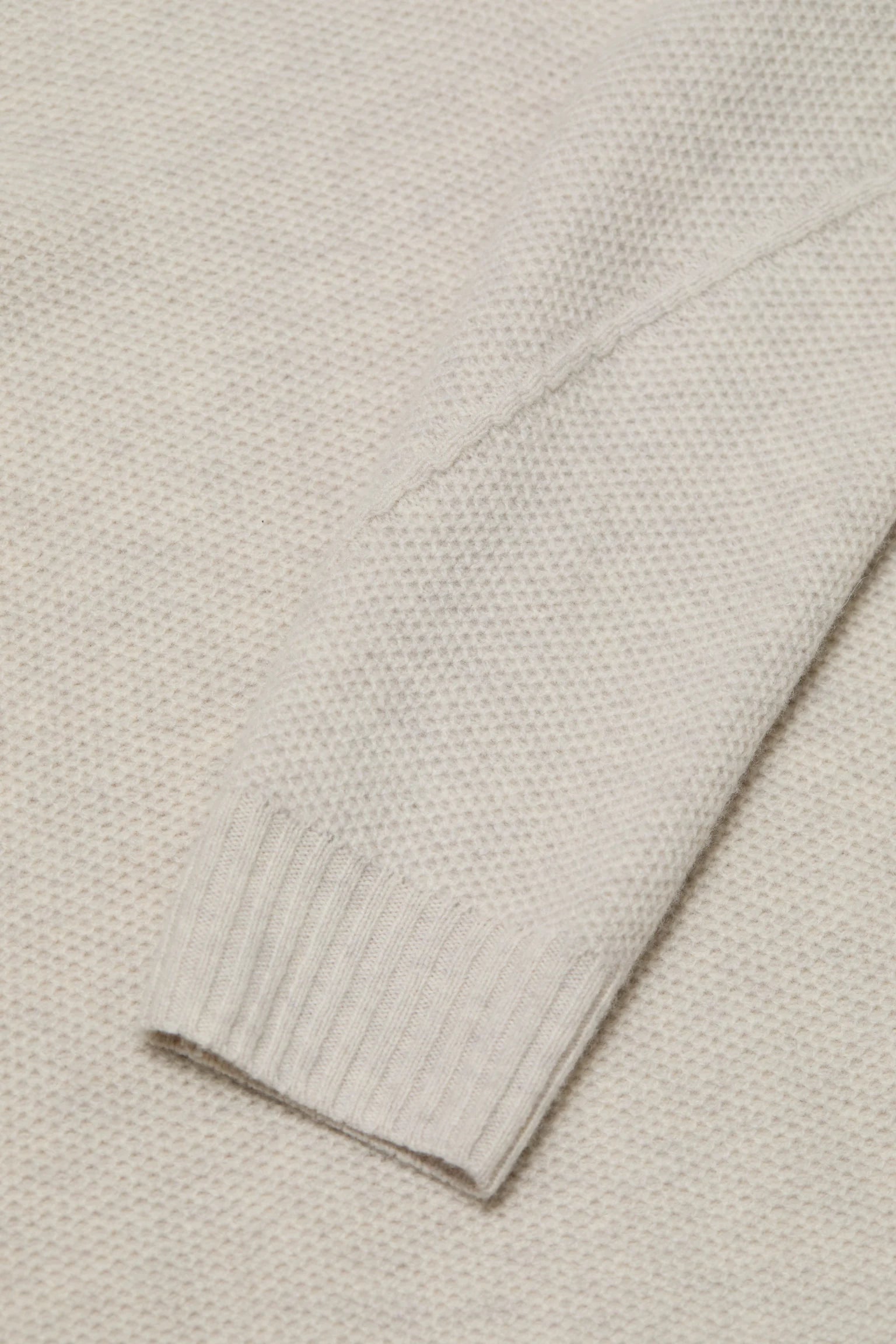 Closed Wool Jumper - Stone Beige