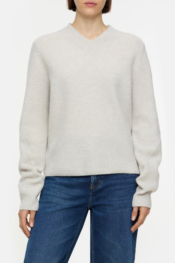 Closed Wool Jumper - Stone Beige