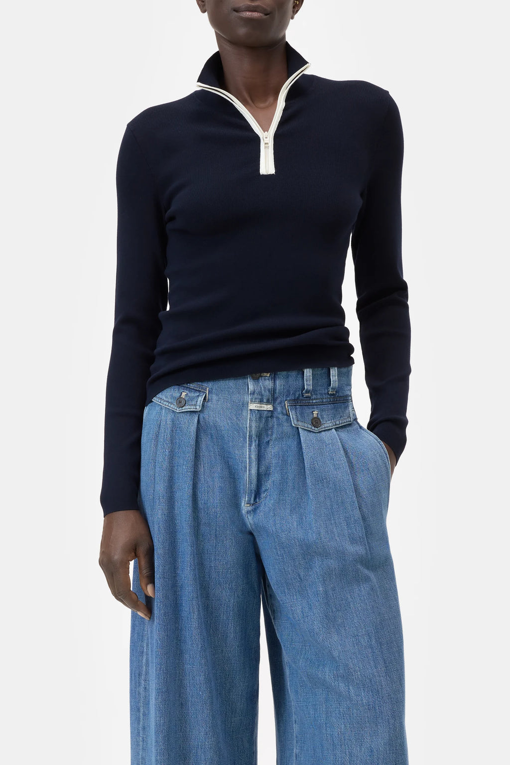 Closed Half-zip knit - Dark Night