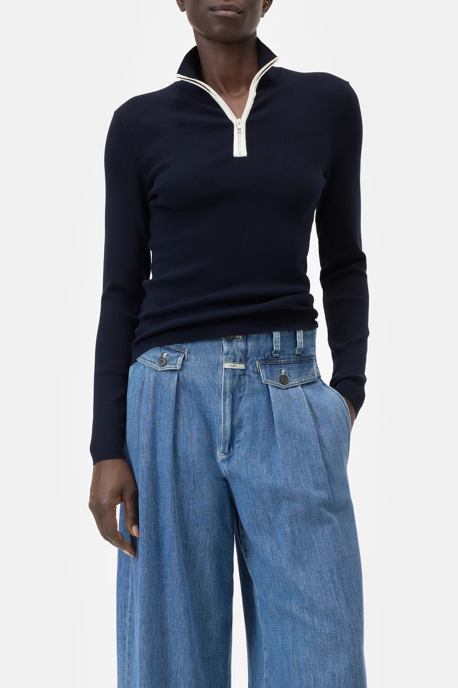 Closed Half-zip knit - Dark Night