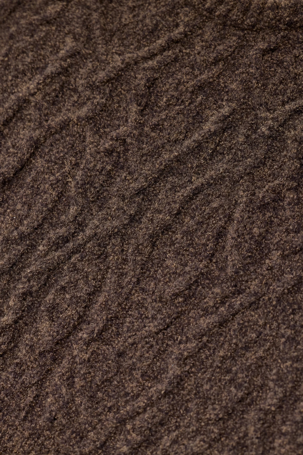 Closed Cable Knit Top - Mahagony Brown