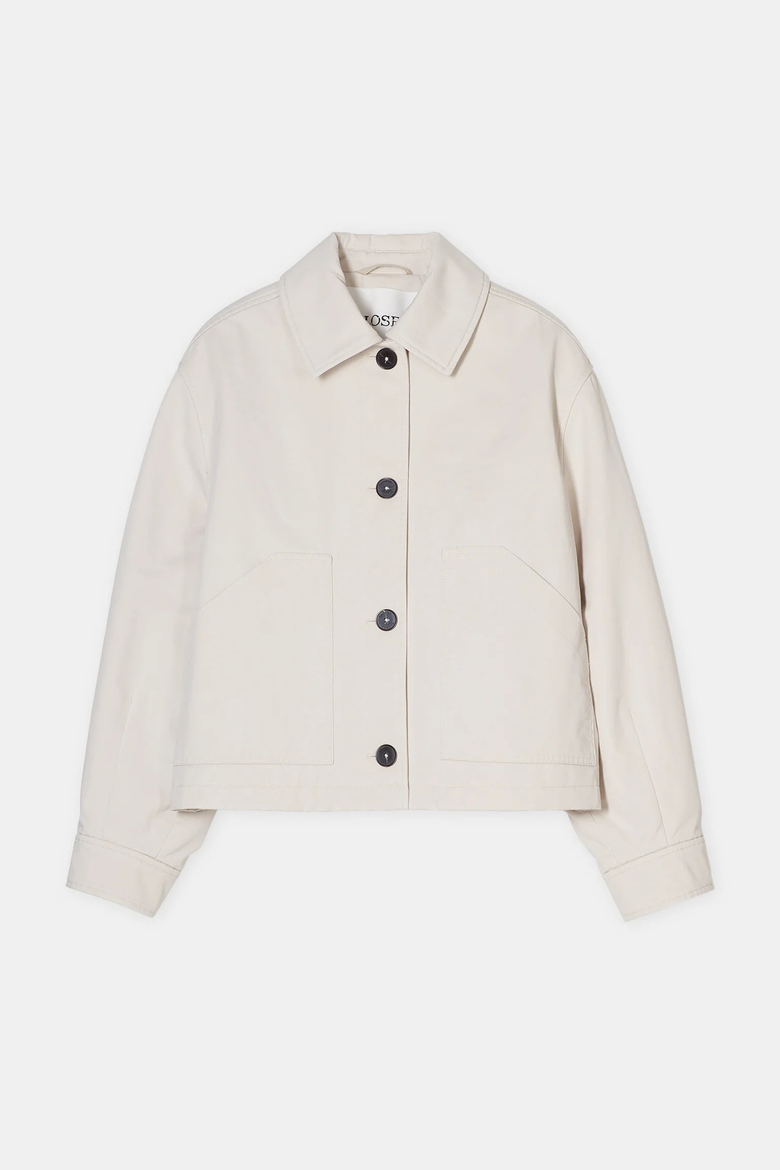 Closed Cotton Jacket - Stone Beige