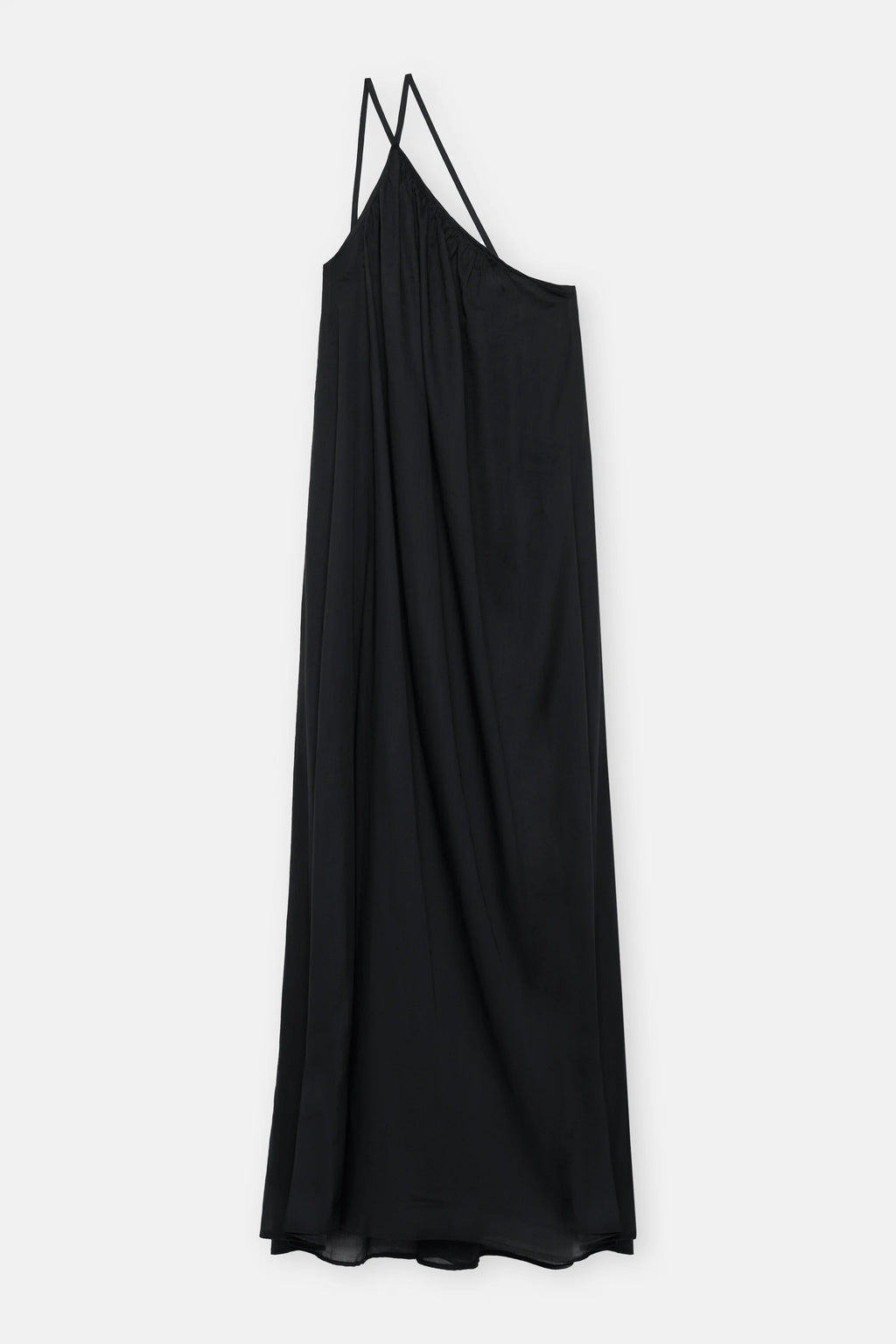Closed Cotton Maxi Dress - Black