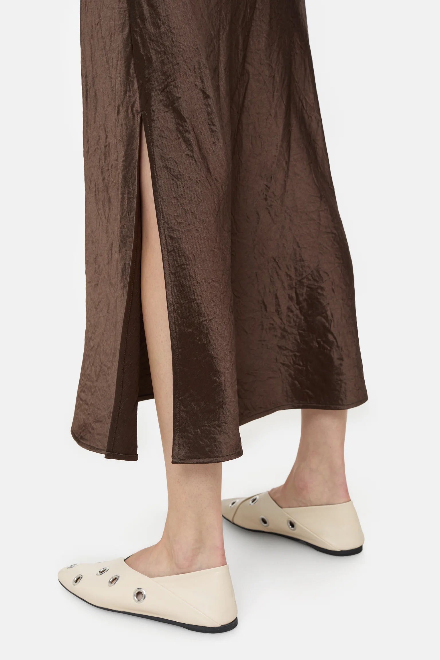 Closed Long Strap Dress - Cocoa Brown
