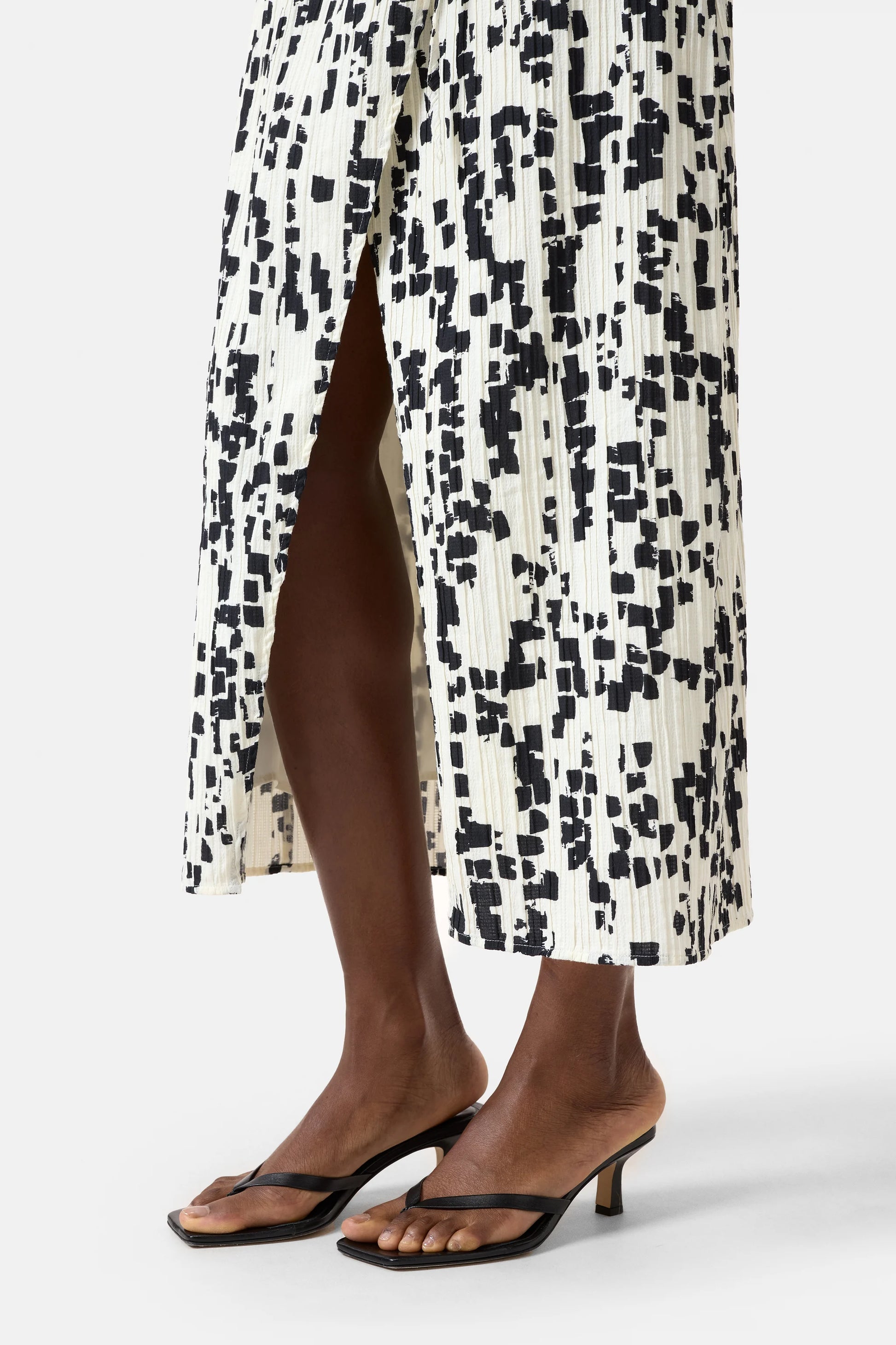 Closed Wrap Dress with Graphic Print