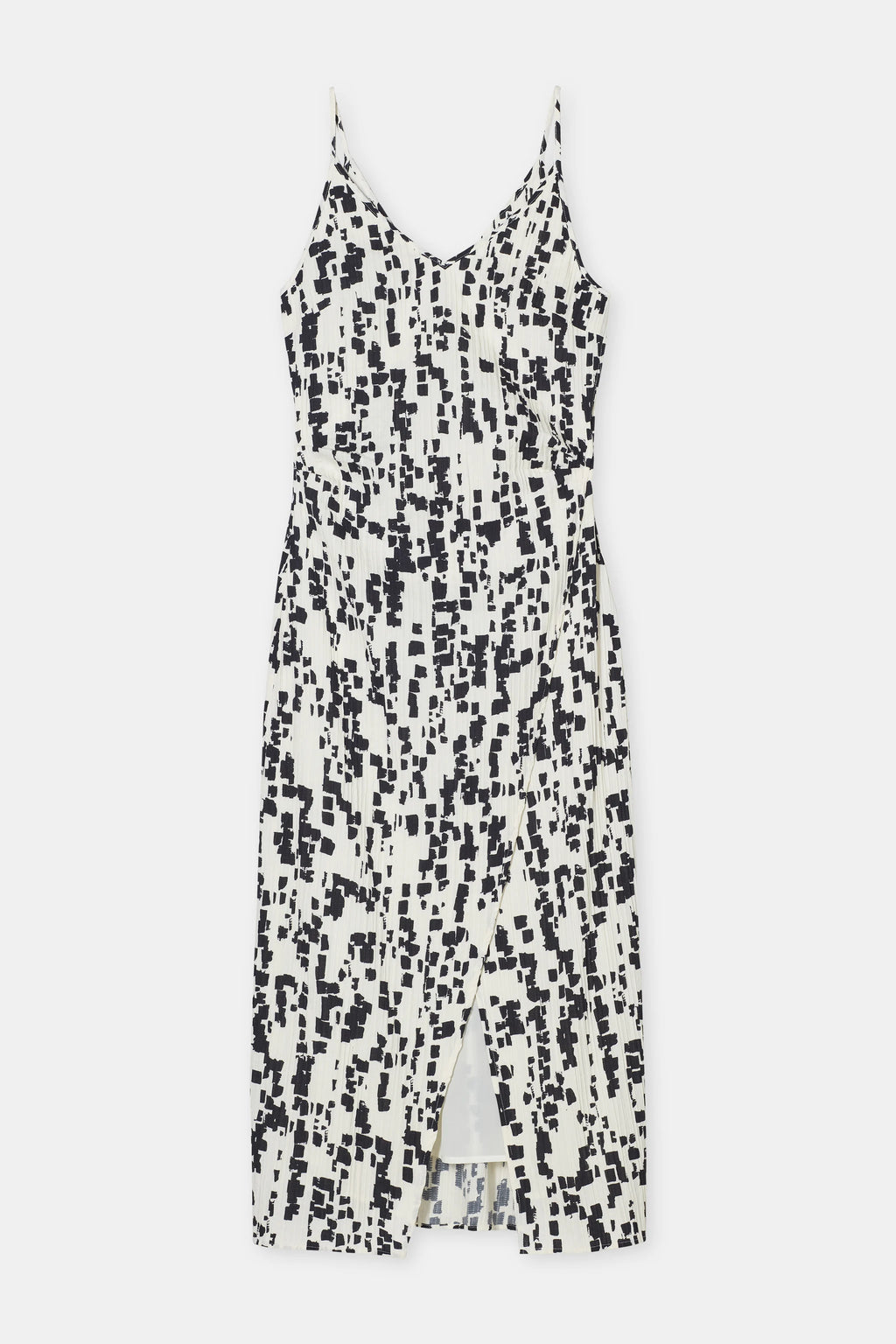 Closed Wrap Dress with Graphic Print