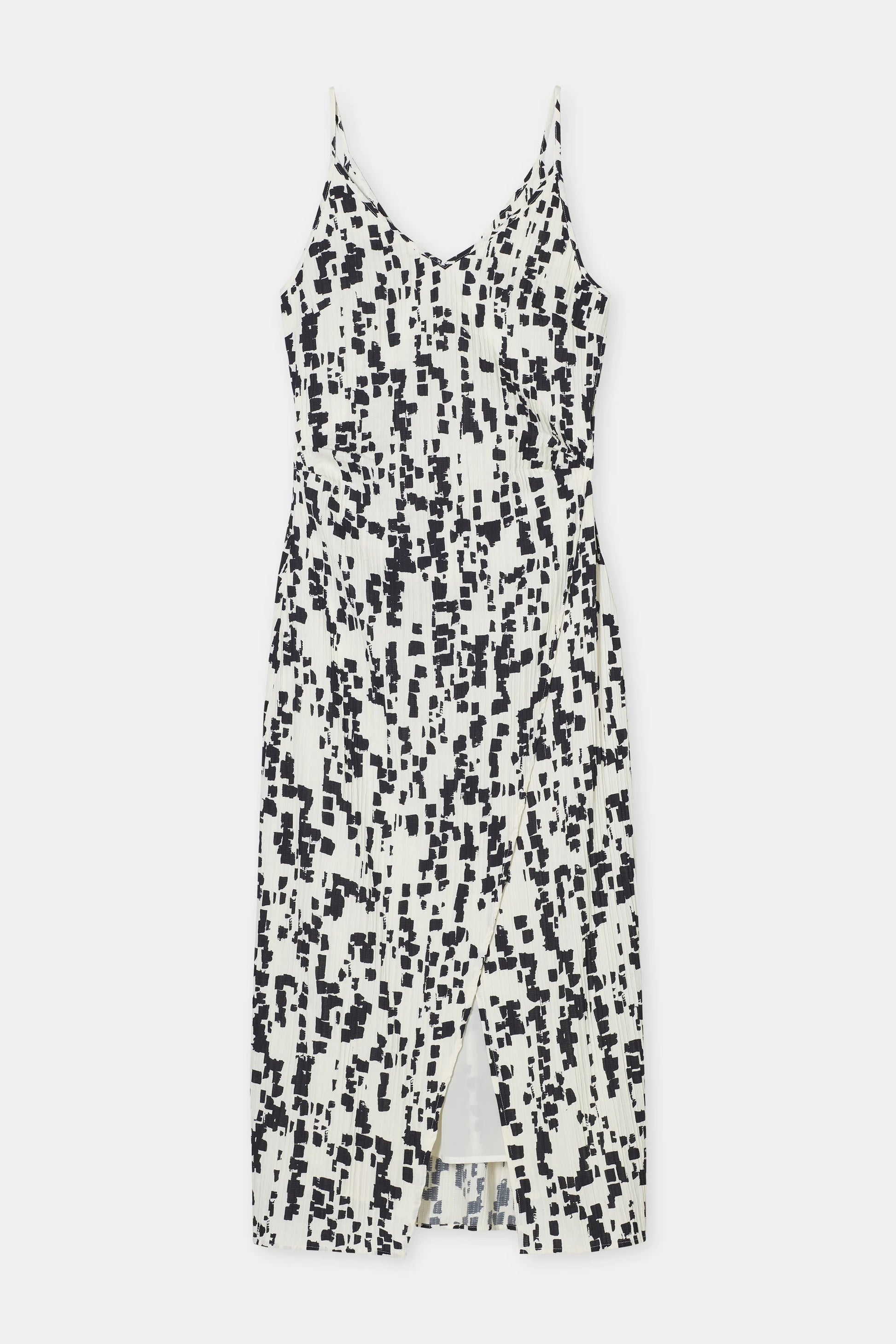 Closed Wrap Dress with Graphic Print