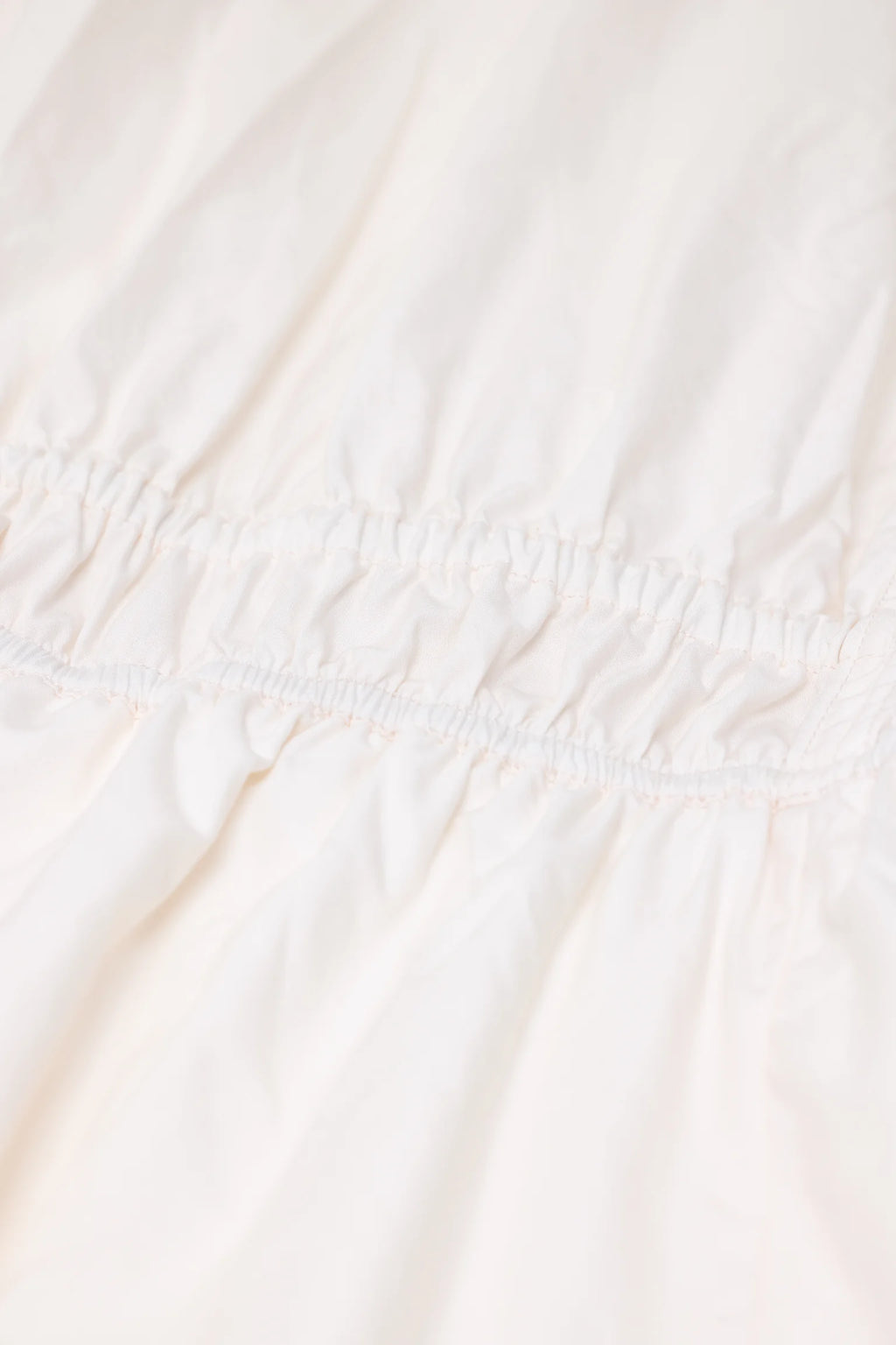 Closed V-neck Dress White