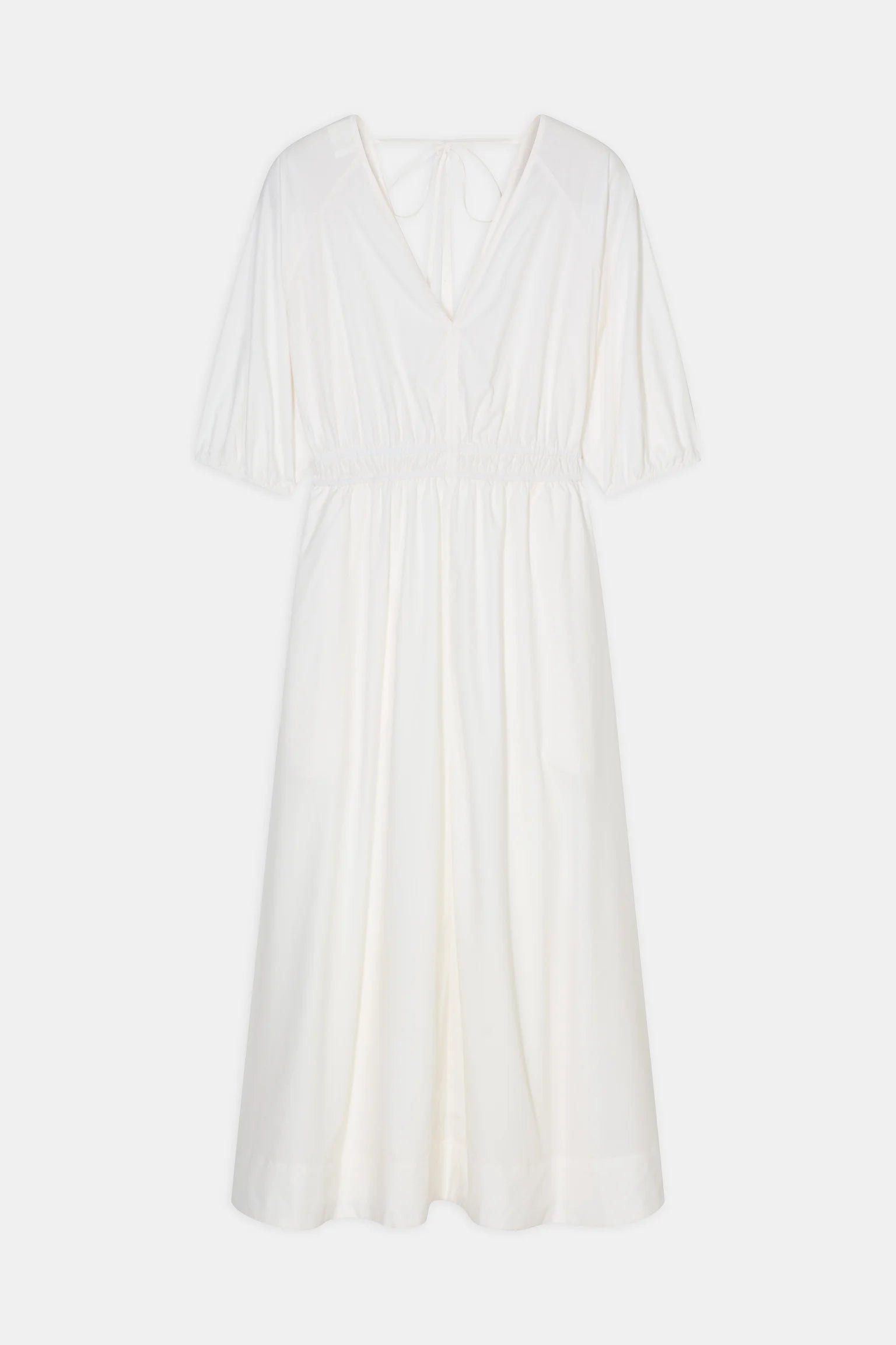 Closed Women V-neck Dress made of organic cotton (Size M)