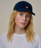 Merz b. Schwanen CAP01 Swan Logo Cap, Organic Cotton Gabardine, Low Profile - Night Blue